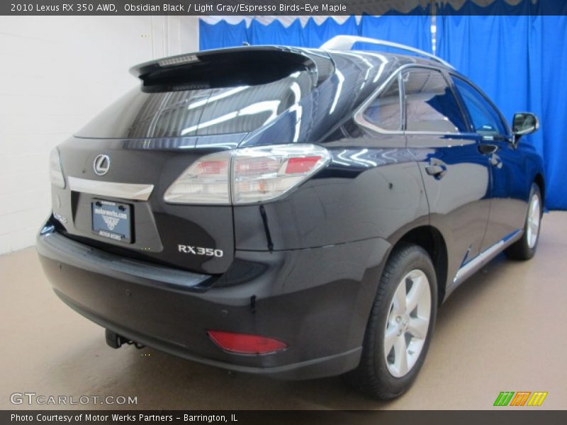 Obsidian Black / Light Gray/Espresso Birds-Eye Maple 2010 Lexus RX 350 AWD