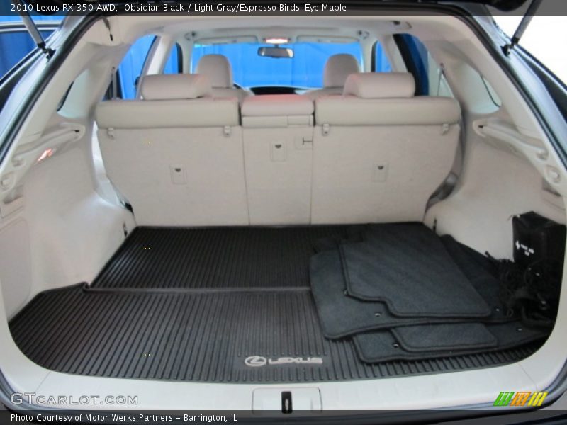Obsidian Black / Light Gray/Espresso Birds-Eye Maple 2010 Lexus RX 350 AWD