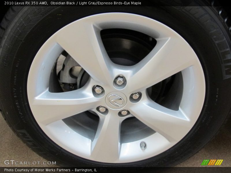 Obsidian Black / Light Gray/Espresso Birds-Eye Maple 2010 Lexus RX 350 AWD