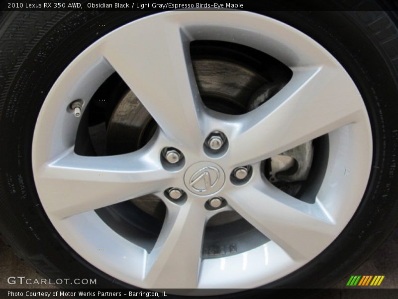 Obsidian Black / Light Gray/Espresso Birds-Eye Maple 2010 Lexus RX 350 AWD