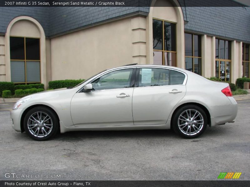 Serengeti Sand Metallic / Graphite Black 2007 Infiniti G 35 Sedan