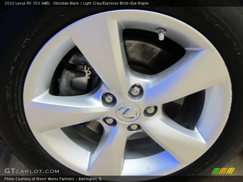 Obsidian Black / Light Gray/Espresso Birds-Eye Maple 2010 Lexus RX 350 AWD