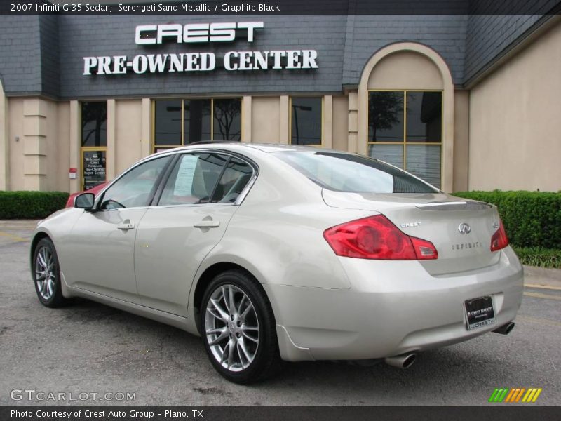 Serengeti Sand Metallic / Graphite Black 2007 Infiniti G 35 Sedan