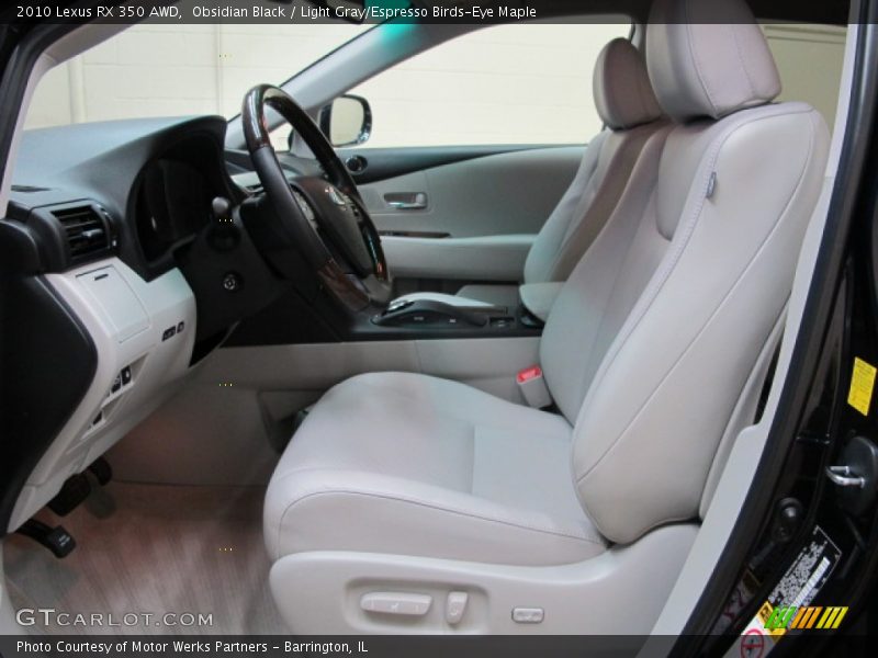 Obsidian Black / Light Gray/Espresso Birds-Eye Maple 2010 Lexus RX 350 AWD