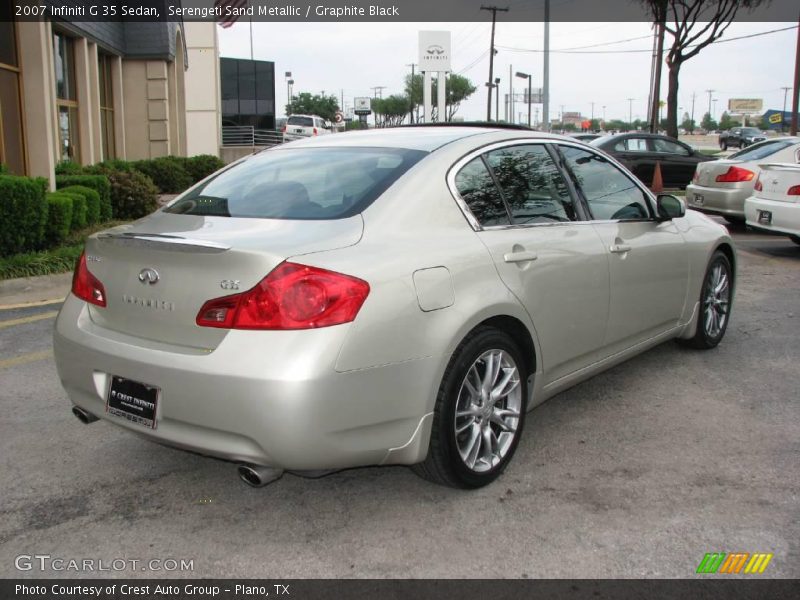 Serengeti Sand Metallic / Graphite Black 2007 Infiniti G 35 Sedan