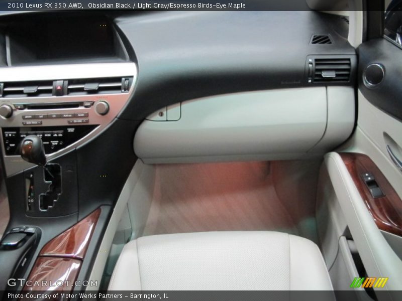 Obsidian Black / Light Gray/Espresso Birds-Eye Maple 2010 Lexus RX 350 AWD