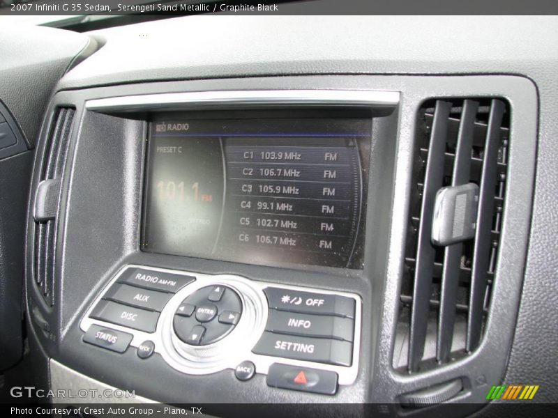 Serengeti Sand Metallic / Graphite Black 2007 Infiniti G 35 Sedan