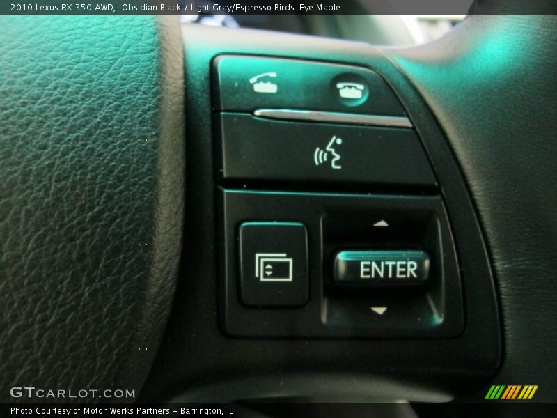 Obsidian Black / Light Gray/Espresso Birds-Eye Maple 2010 Lexus RX 350 AWD
