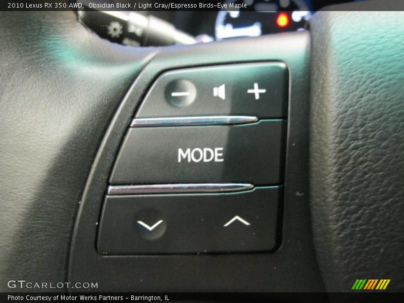 Obsidian Black / Light Gray/Espresso Birds-Eye Maple 2010 Lexus RX 350 AWD