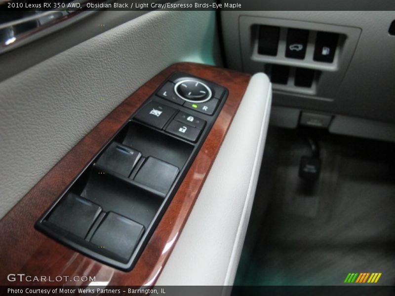 Obsidian Black / Light Gray/Espresso Birds-Eye Maple 2010 Lexus RX 350 AWD
