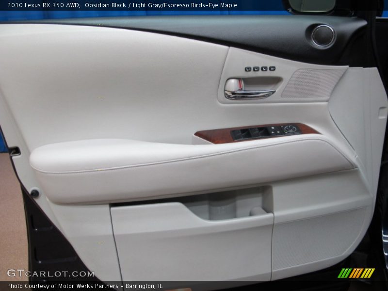 Obsidian Black / Light Gray/Espresso Birds-Eye Maple 2010 Lexus RX 350 AWD