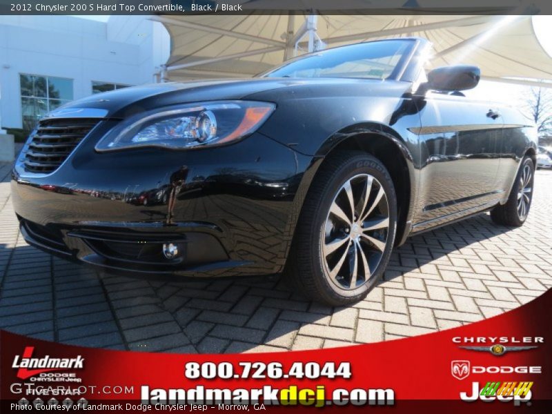 Black / Black 2012 Chrysler 200 S Hard Top Convertible