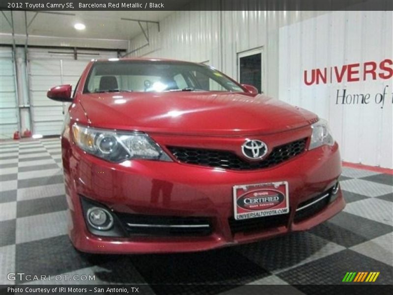 Barcelona Red Metallic / Black 2012 Toyota Camry SE