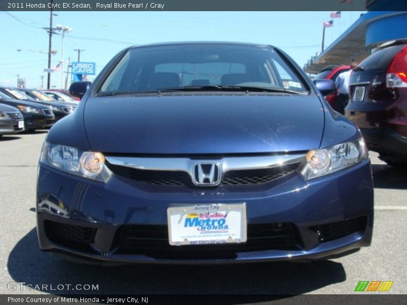 Royal Blue Pearl / Gray 2011 Honda Civic EX Sedan