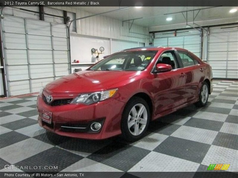 Barcelona Red Metallic / Black 2012 Toyota Camry SE