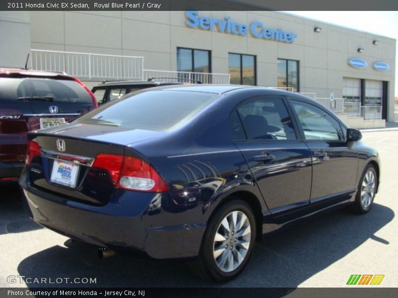 Royal Blue Pearl / Gray 2011 Honda Civic EX Sedan