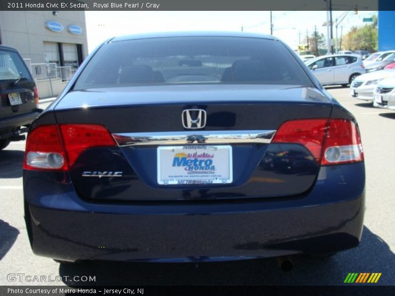 Royal Blue Pearl / Gray 2011 Honda Civic EX Sedan