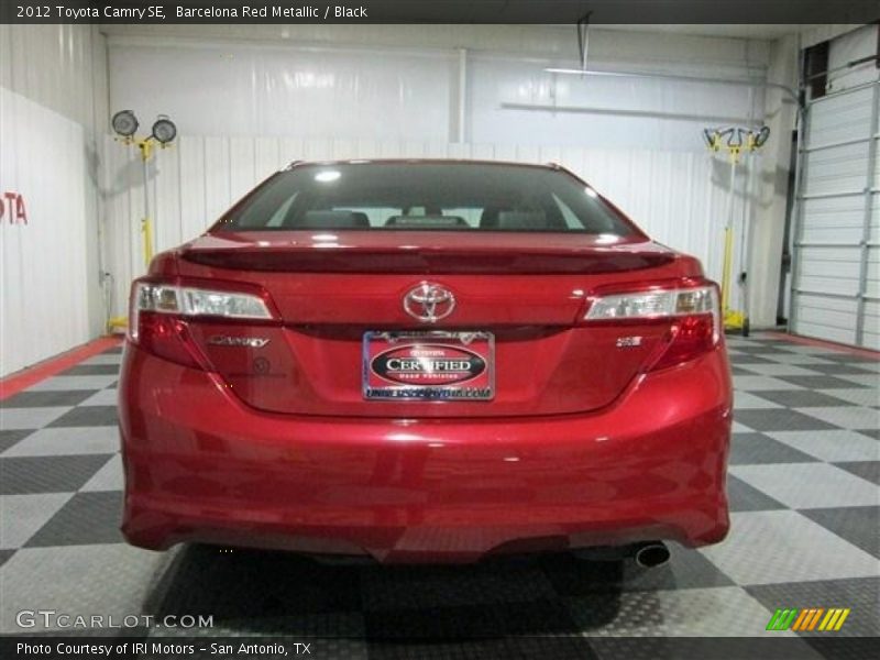 Barcelona Red Metallic / Black 2012 Toyota Camry SE
