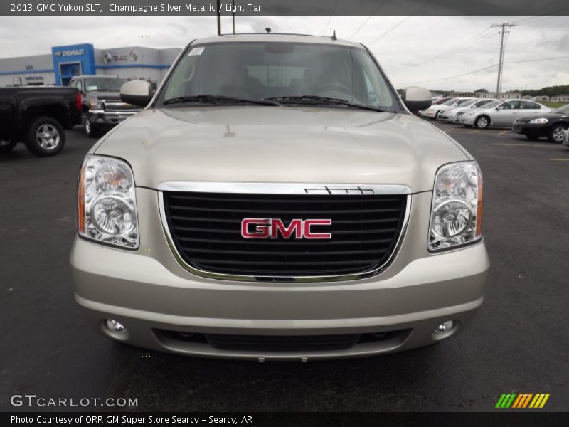 Champagne Silver Metallic / Light Tan 2013 GMC Yukon SLT