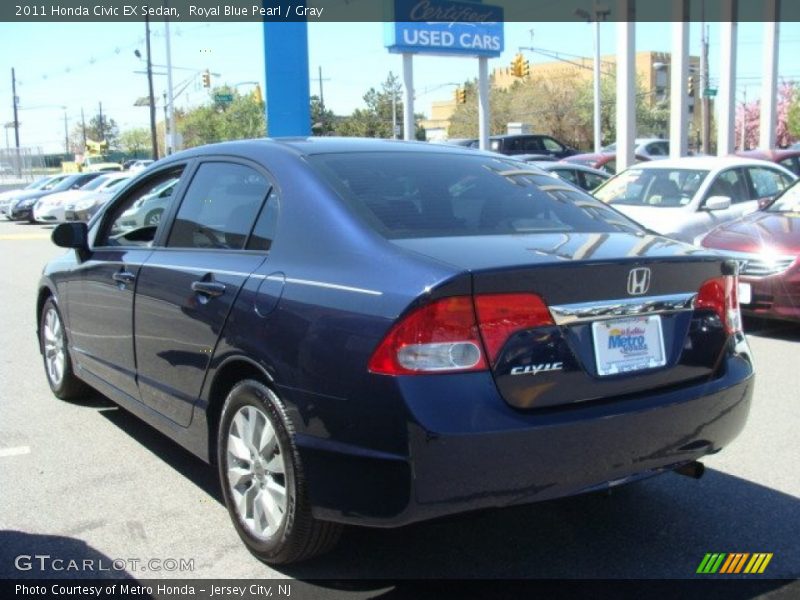 Royal Blue Pearl / Gray 2011 Honda Civic EX Sedan