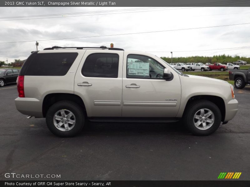Champagne Silver Metallic / Light Tan 2013 GMC Yukon SLT