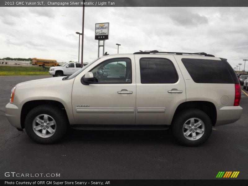 Champagne Silver Metallic / Light Tan 2013 GMC Yukon SLT
