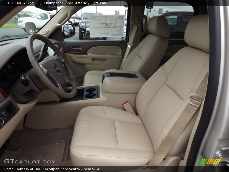 Champagne Silver Metallic / Light Tan 2013 GMC Yukon SLT
