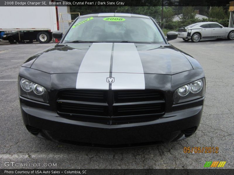 Brilliant Black Crystal Pearl / Dark Slate Gray 2008 Dodge Charger SE