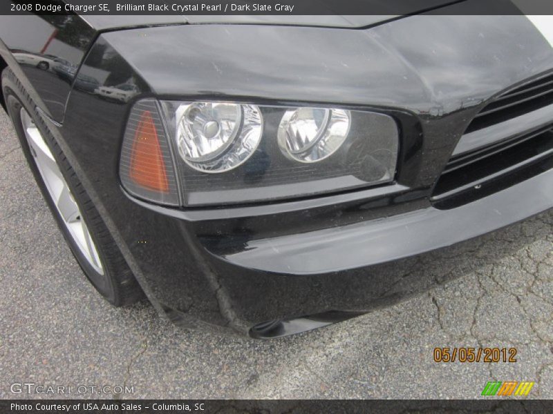 Brilliant Black Crystal Pearl / Dark Slate Gray 2008 Dodge Charger SE
