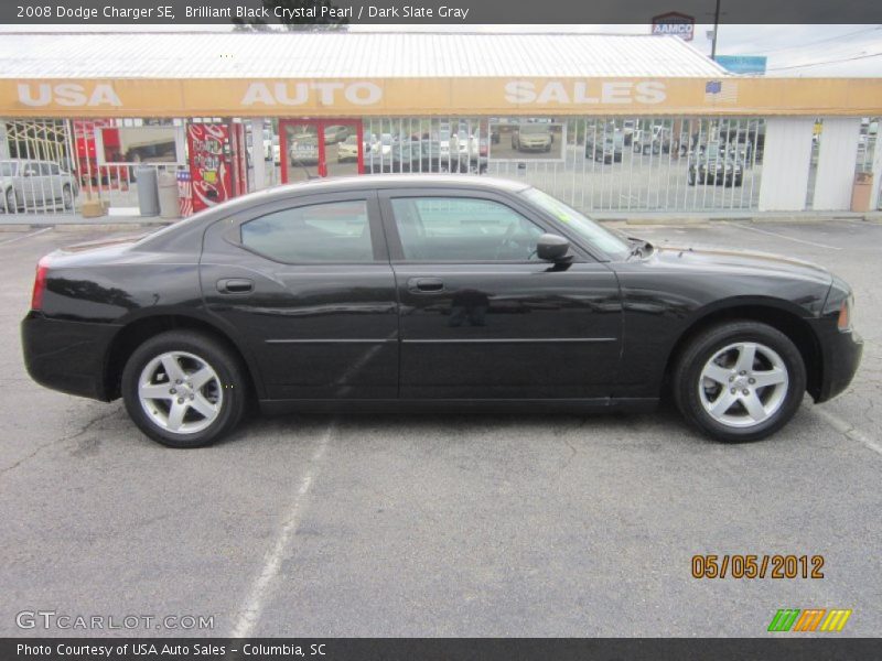 Brilliant Black Crystal Pearl / Dark Slate Gray 2008 Dodge Charger SE