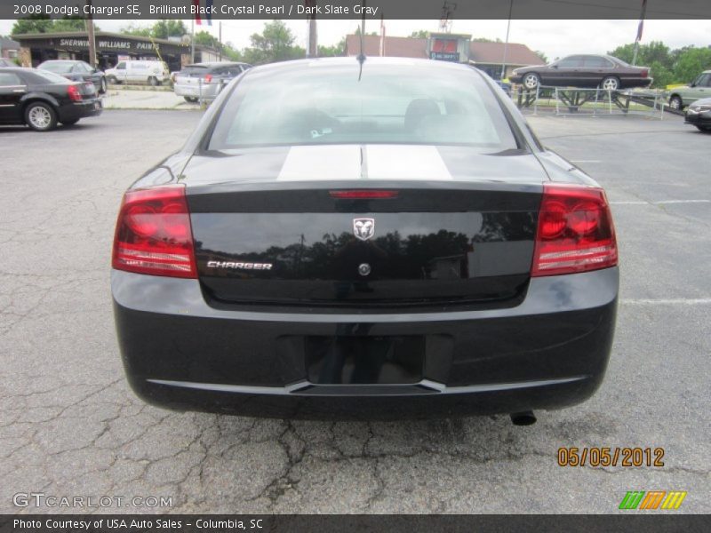 Brilliant Black Crystal Pearl / Dark Slate Gray 2008 Dodge Charger SE