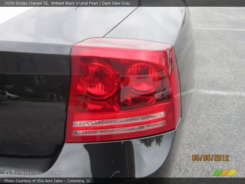 Brilliant Black Crystal Pearl / Dark Slate Gray 2008 Dodge Charger SE