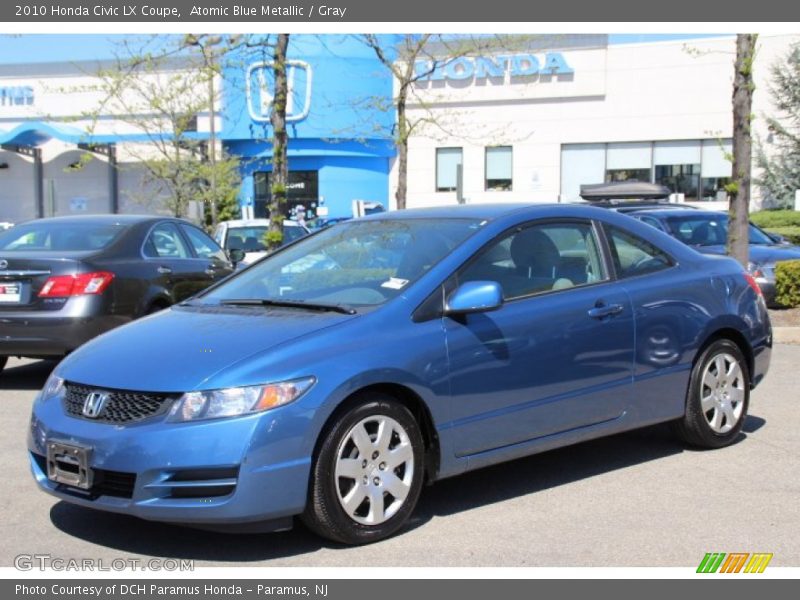 Atomic Blue Metallic / Gray 2010 Honda Civic LX Coupe