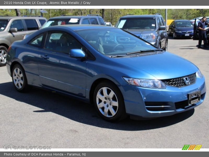 Atomic Blue Metallic / Gray 2010 Honda Civic LX Coupe