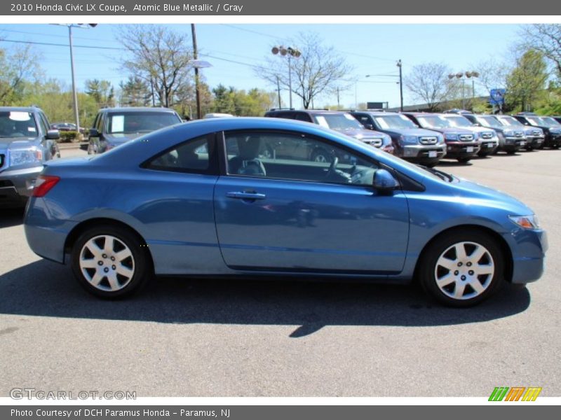 Atomic Blue Metallic / Gray 2010 Honda Civic LX Coupe