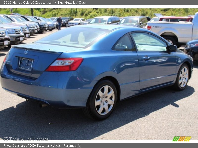 Atomic Blue Metallic / Gray 2010 Honda Civic LX Coupe