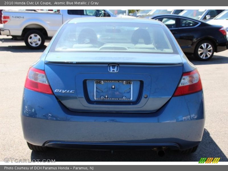 Atomic Blue Metallic / Gray 2010 Honda Civic LX Coupe