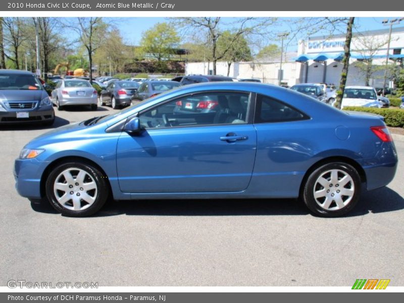 Atomic Blue Metallic / Gray 2010 Honda Civic LX Coupe