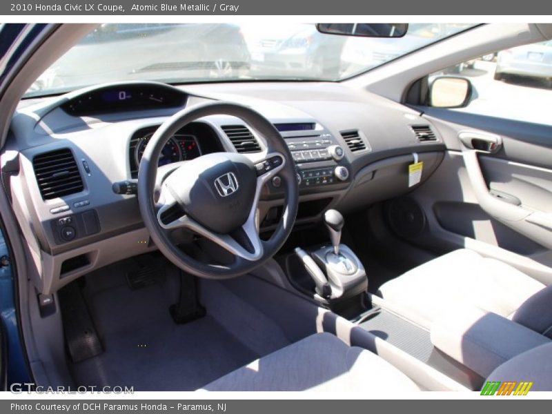 Atomic Blue Metallic / Gray 2010 Honda Civic LX Coupe