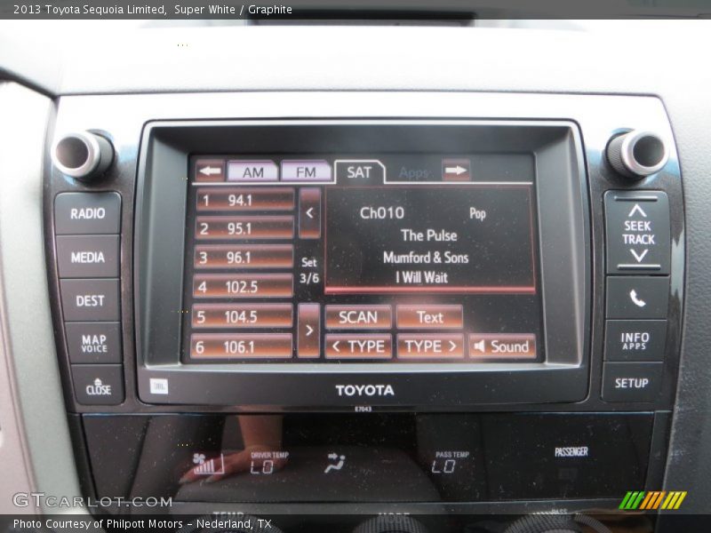 Audio System of 2013 Sequoia Limited