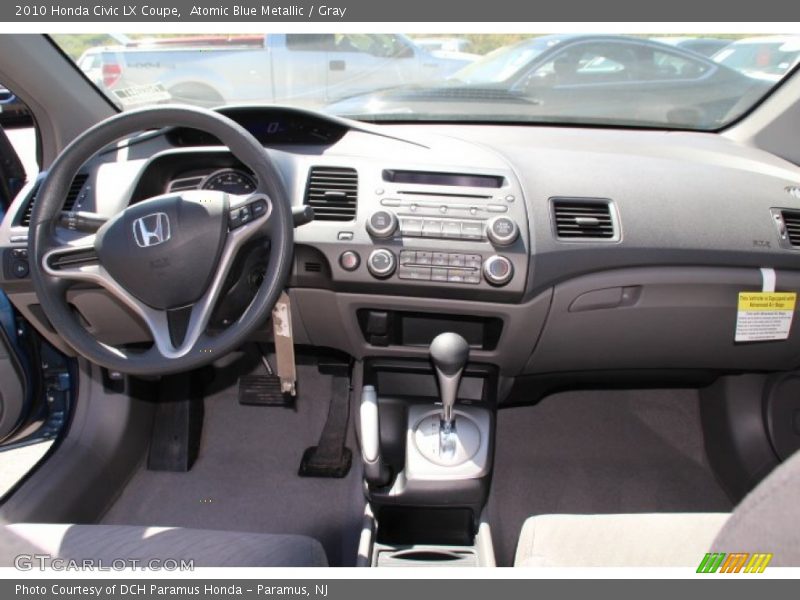 Atomic Blue Metallic / Gray 2010 Honda Civic LX Coupe