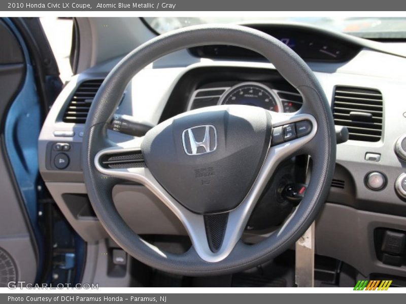 Atomic Blue Metallic / Gray 2010 Honda Civic LX Coupe