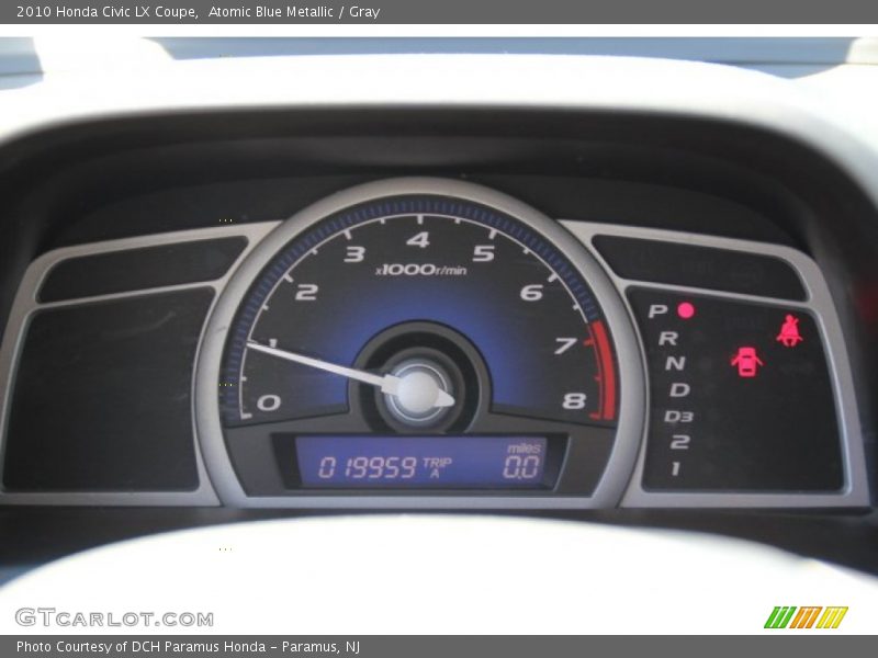 Atomic Blue Metallic / Gray 2010 Honda Civic LX Coupe