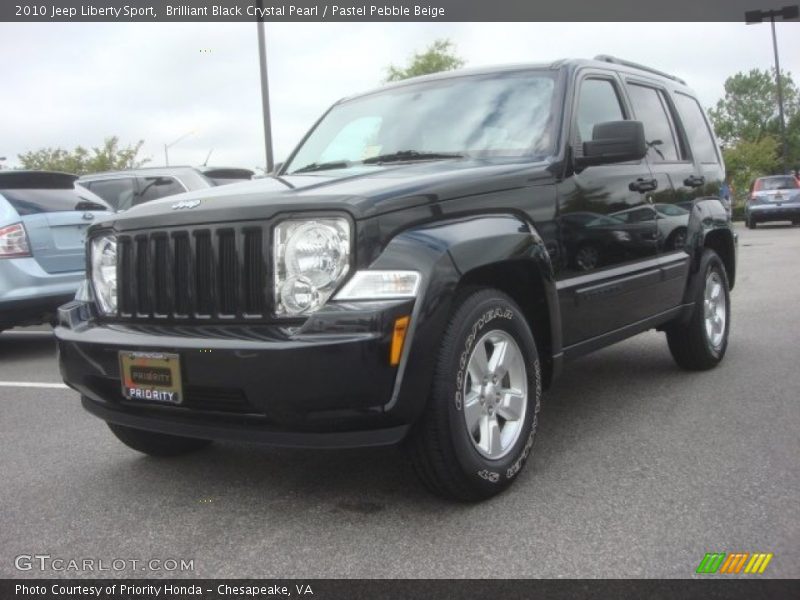 Brilliant Black Crystal Pearl / Pastel Pebble Beige 2010 Jeep Liberty Sport