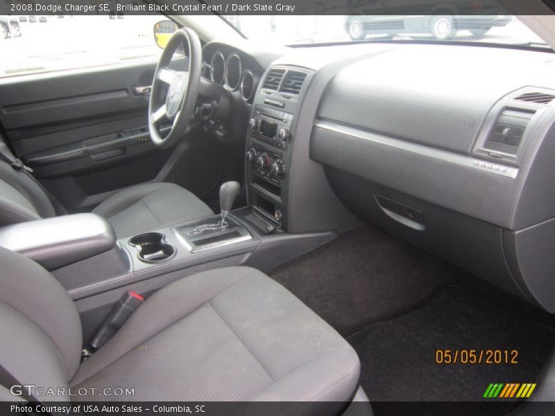 Brilliant Black Crystal Pearl / Dark Slate Gray 2008 Dodge Charger SE