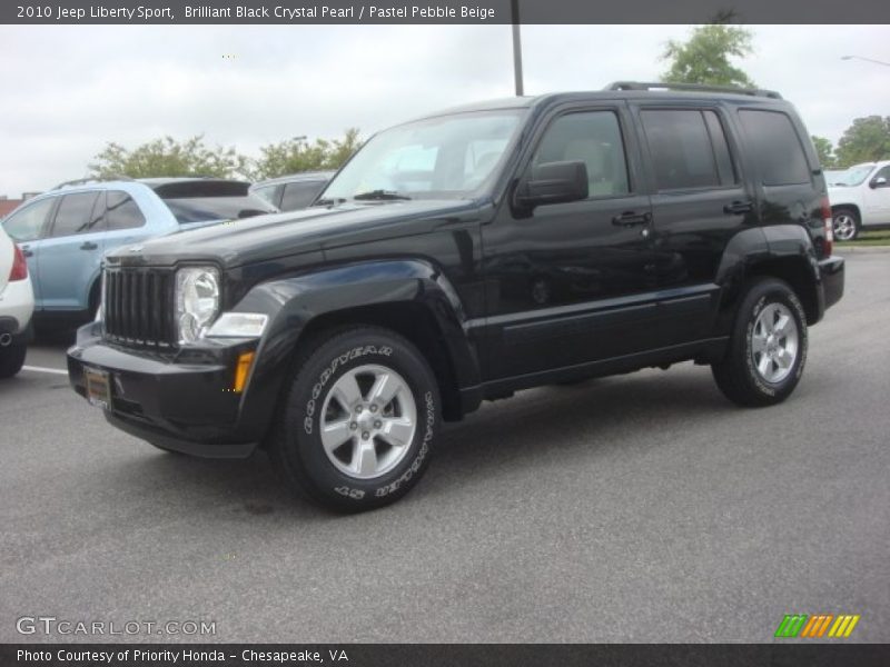 Brilliant Black Crystal Pearl / Pastel Pebble Beige 2010 Jeep Liberty Sport