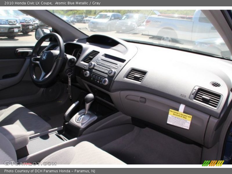 Atomic Blue Metallic / Gray 2010 Honda Civic LX Coupe