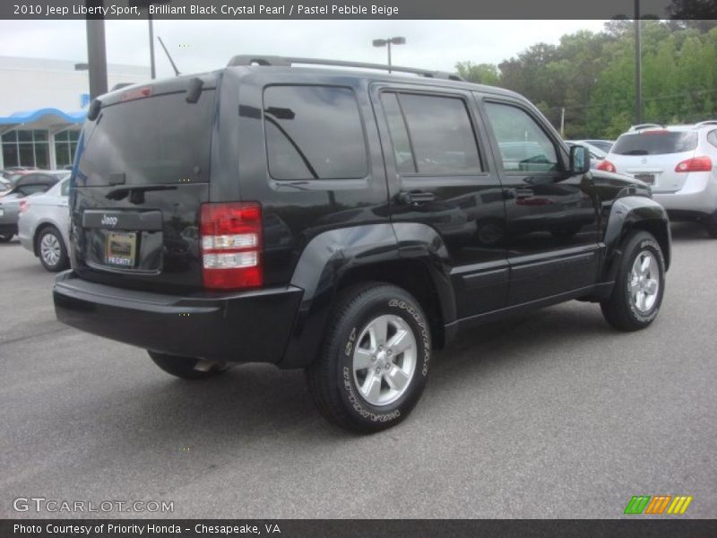Brilliant Black Crystal Pearl / Pastel Pebble Beige 2010 Jeep Liberty Sport