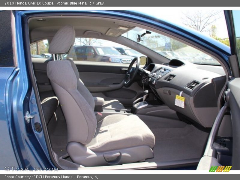 Atomic Blue Metallic / Gray 2010 Honda Civic LX Coupe