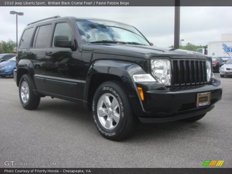 Brilliant Black Crystal Pearl / Pastel Pebble Beige 2010 Jeep Liberty Sport